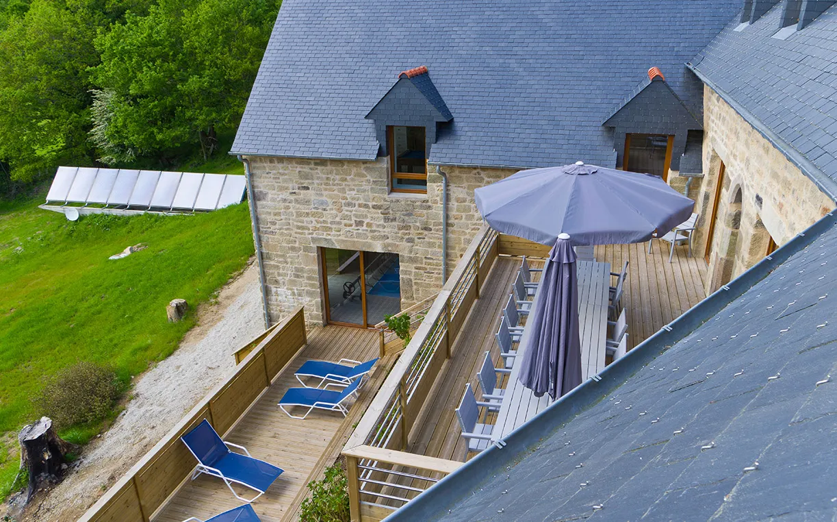 Les terrasses en bois vues du ciel